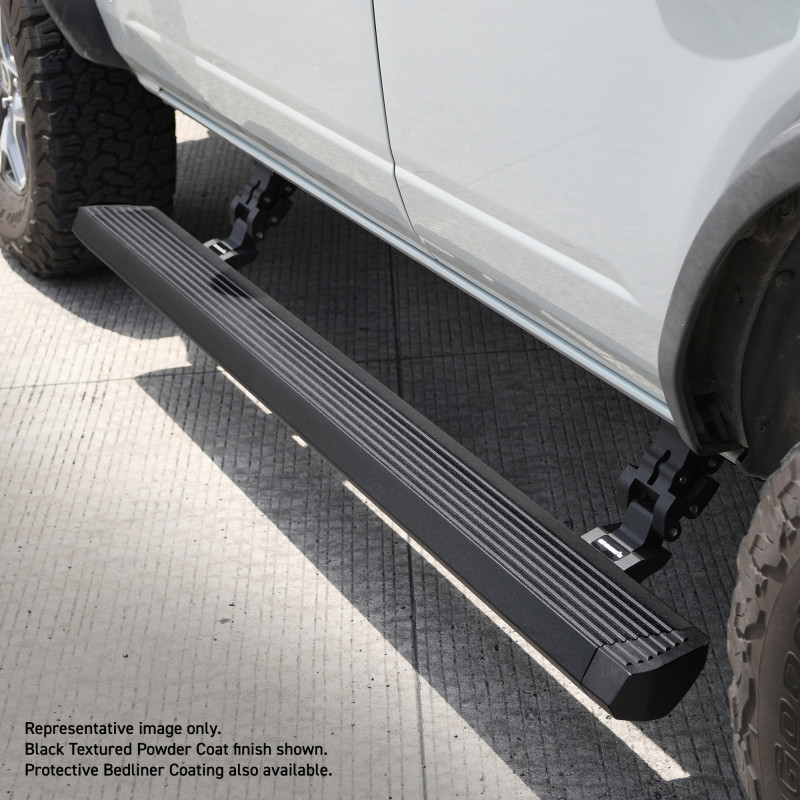 RealTruck 18-24 Jeep Wrangler 2dr VoltStep Electric Running Board Kit (No Drill) - Bedliner Coating - 20492752T