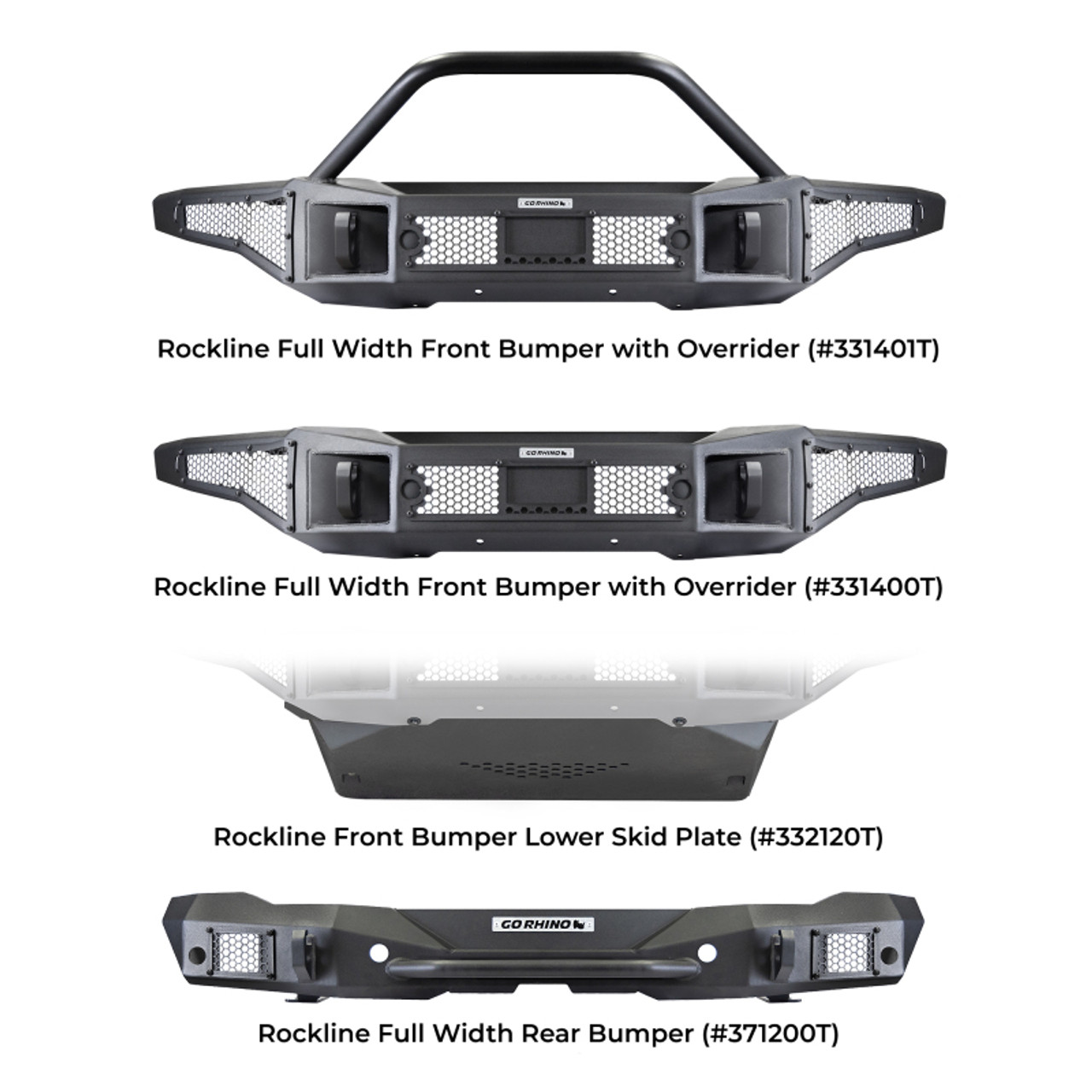 Go Rhino 21-24 Ford Bronco (Excl. Sport) Rockline Front Bumper Lower Skid Plate - 332120T