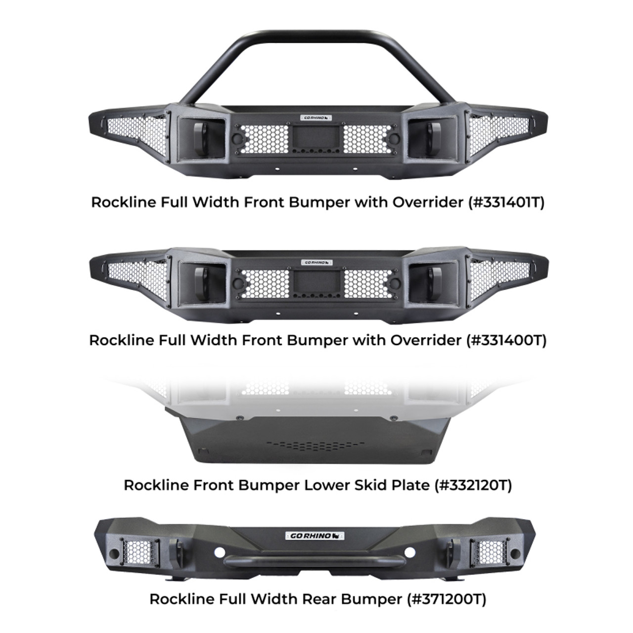 Go Rhino 21-24 Ford Bronco (Excl. Sport) Rockline Front Bumper Lower Skid Plate - 332120T
