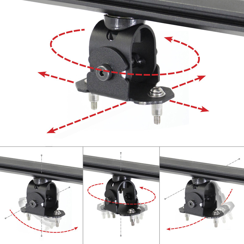 Go Rhino Adjustable Multi-Axis Mounting Kit for SRM Rack - 5910000T