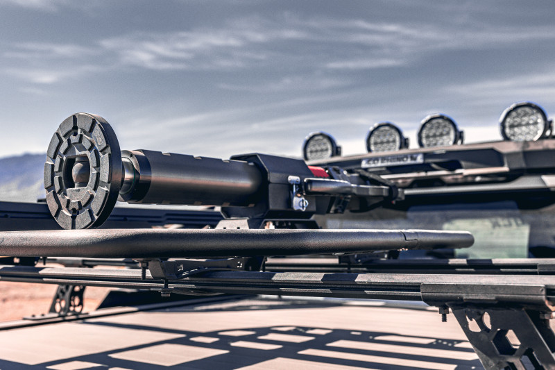 Go Rhino 15-22 Ford F-150 / 07-21 Toy. Tundra XRS Cross Bars Kit - Tex Blk (Attch Tonneau Cvr T-Trk) - 5935015T