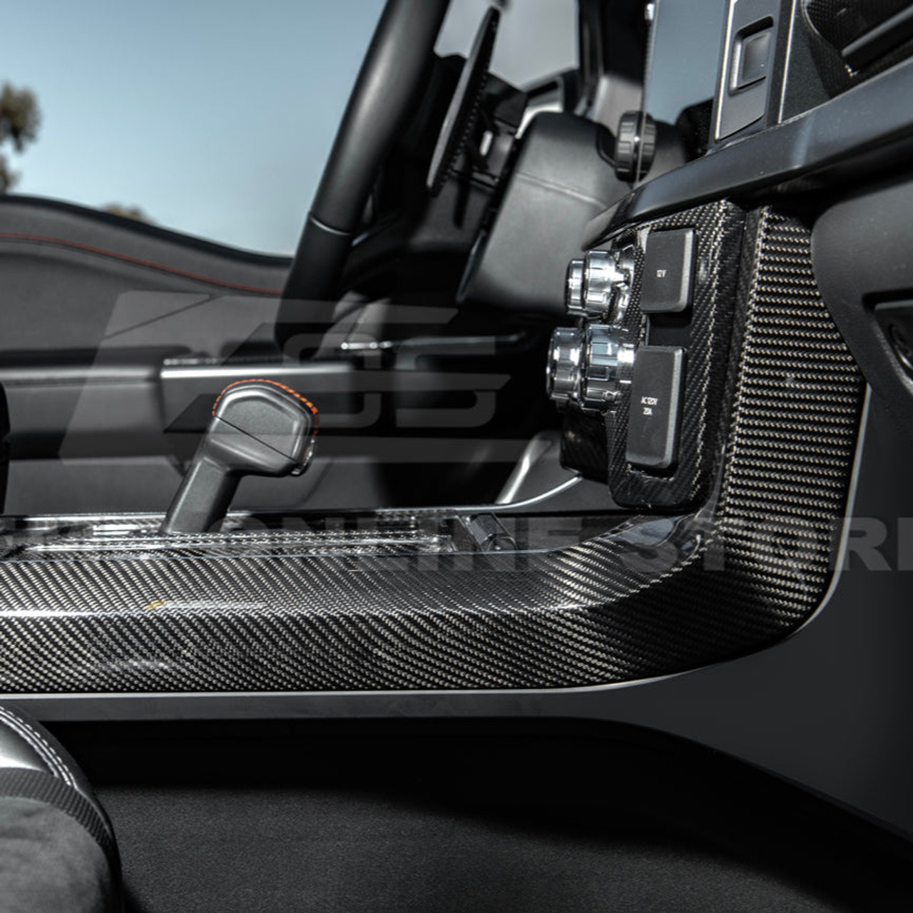 EOS Carbon Fiber Center Console Side Trim - 21+ Ford F-150