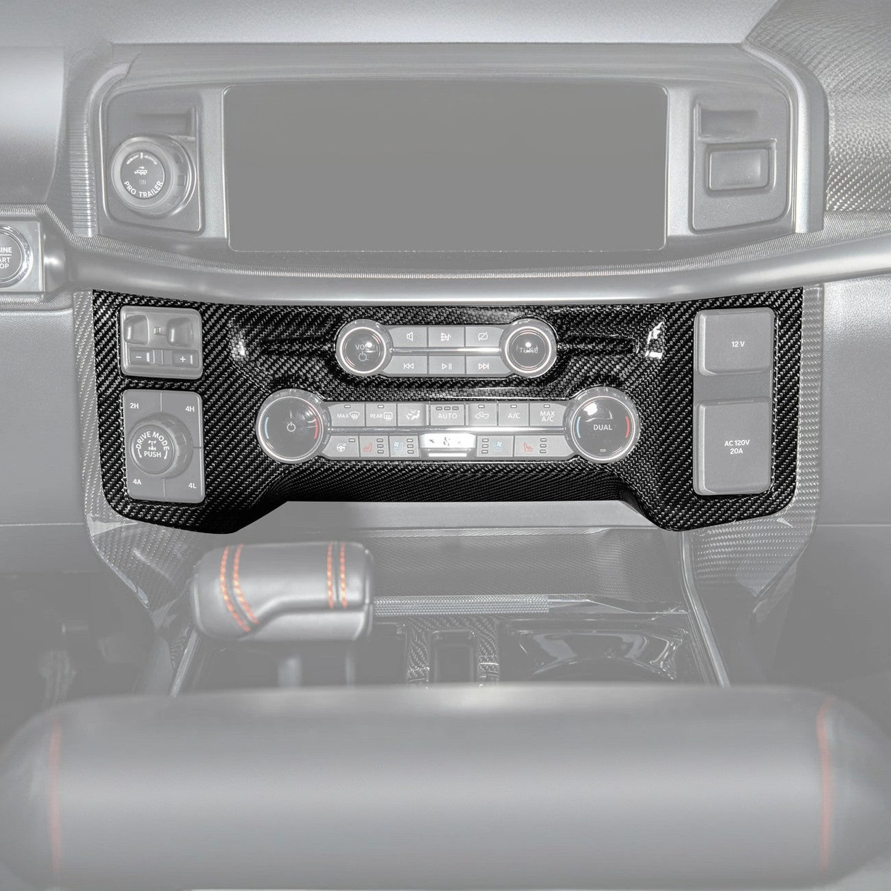 EOS Carbon Fiber Center Dash Trim - 21+ Ford F-150 (VENT-1001-BKCF)