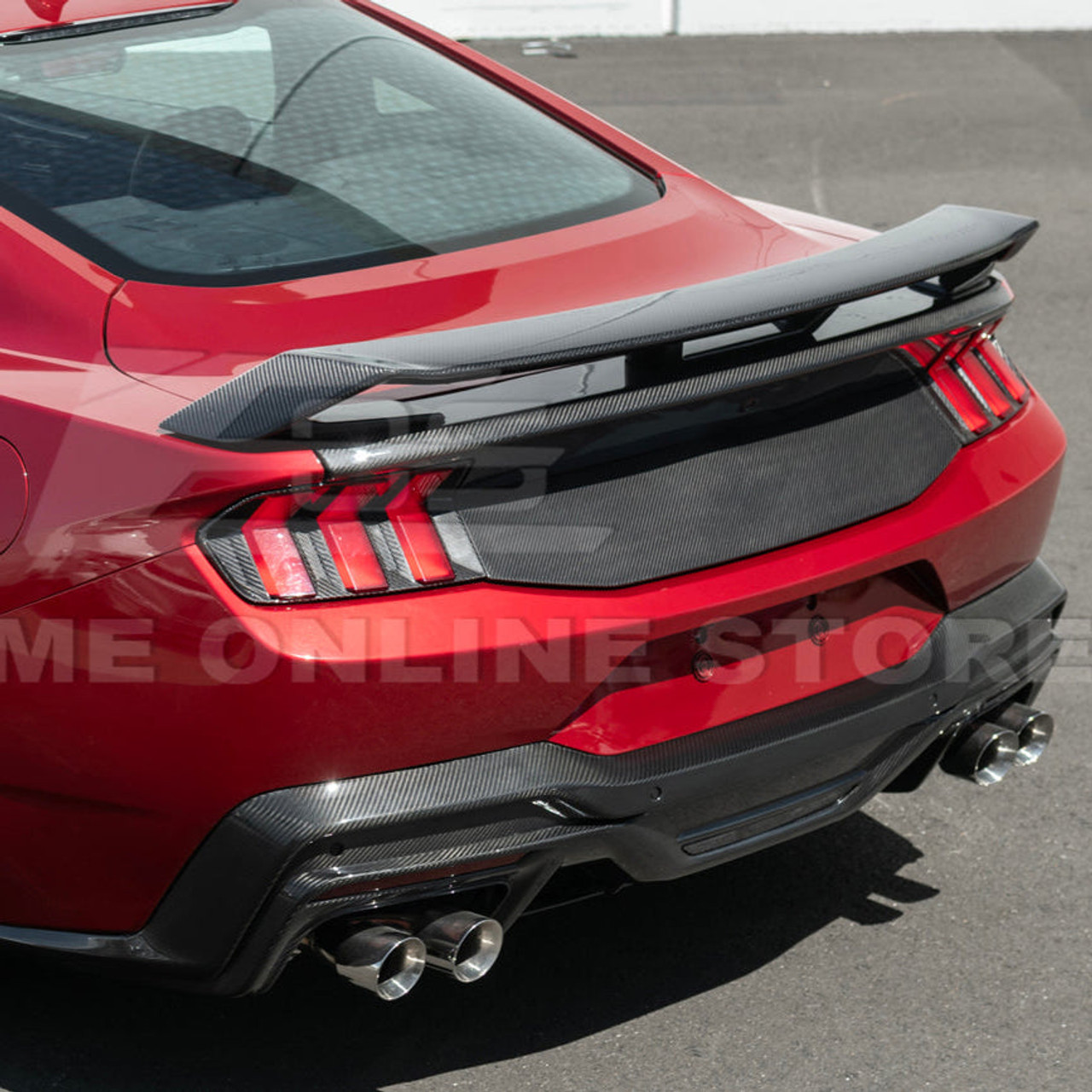 EOS Rear Trunk Carbon Fiber Panel - 2024+ Ford Mustang (TRUNK-1145-BKCF)