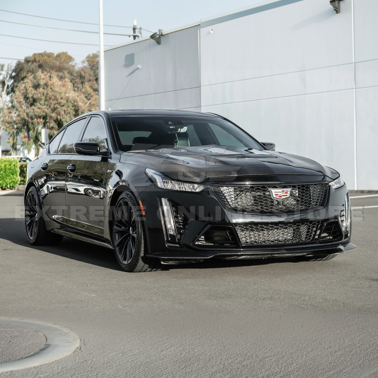 EOS Carbon Fiber Front Splitter - 20-24 CT5-V Blackwing (FLIP-924-BKCF)