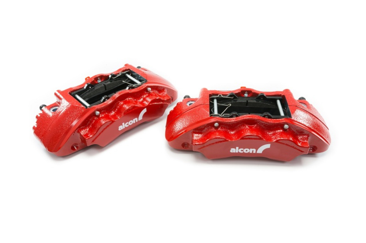 Alcon 2019+ Ford Ranger/2020+ Bronco 2.3L 350x34mm Rotors 6-Piston Calipers Front Brake Kit - Red - BKF1551K61
