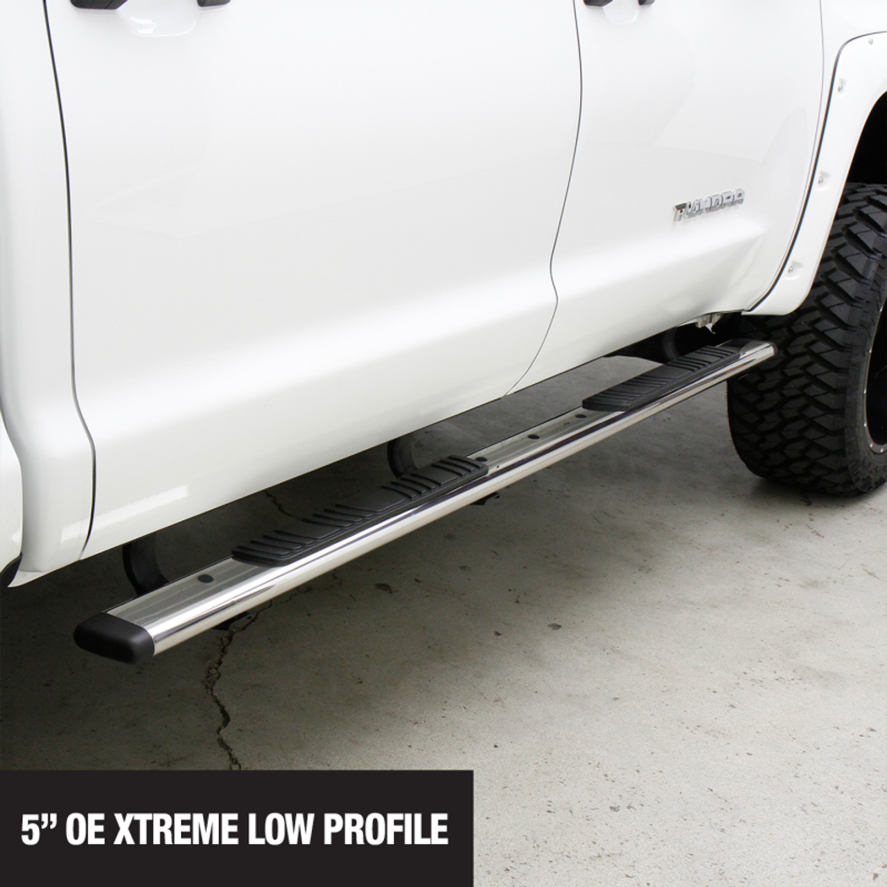 Go Rhino 17-20 Ford F-250/F-350 SD 5in OE Xtreme Low Profile Complete Kit w/Sidesteps + Brkts - 685415580PS