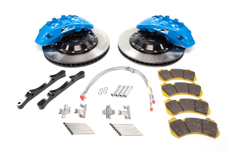 Alcon 2009+ Nissan GT-R R35 412x36mm Rotor 6 Piston Caliper RC6 Front Axle Kit - Sky Blue - BKF7059ZG05