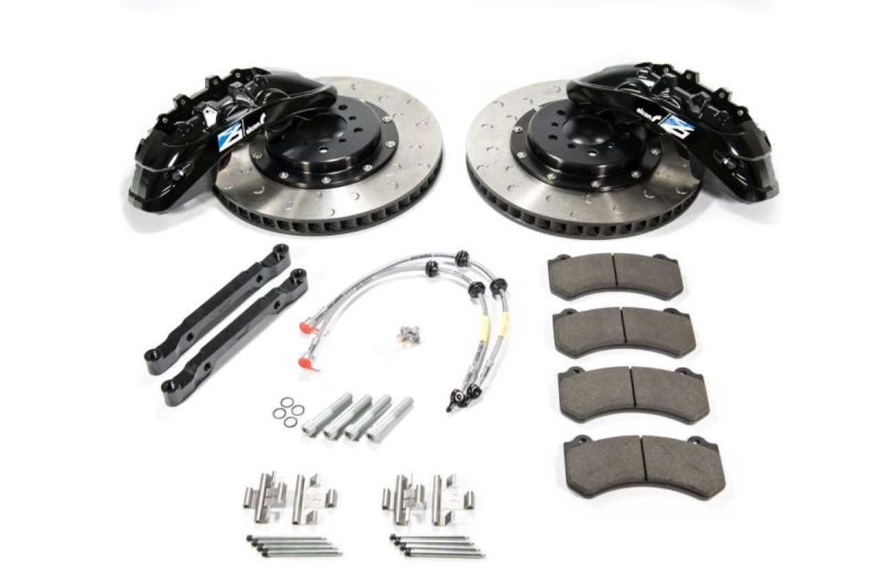 Alcon 2009+ Nissan GT-R R35 412x36mm Rotor 6 Piston Caliper RC6 Front Axle Kit - Red - BKF7059ZG06