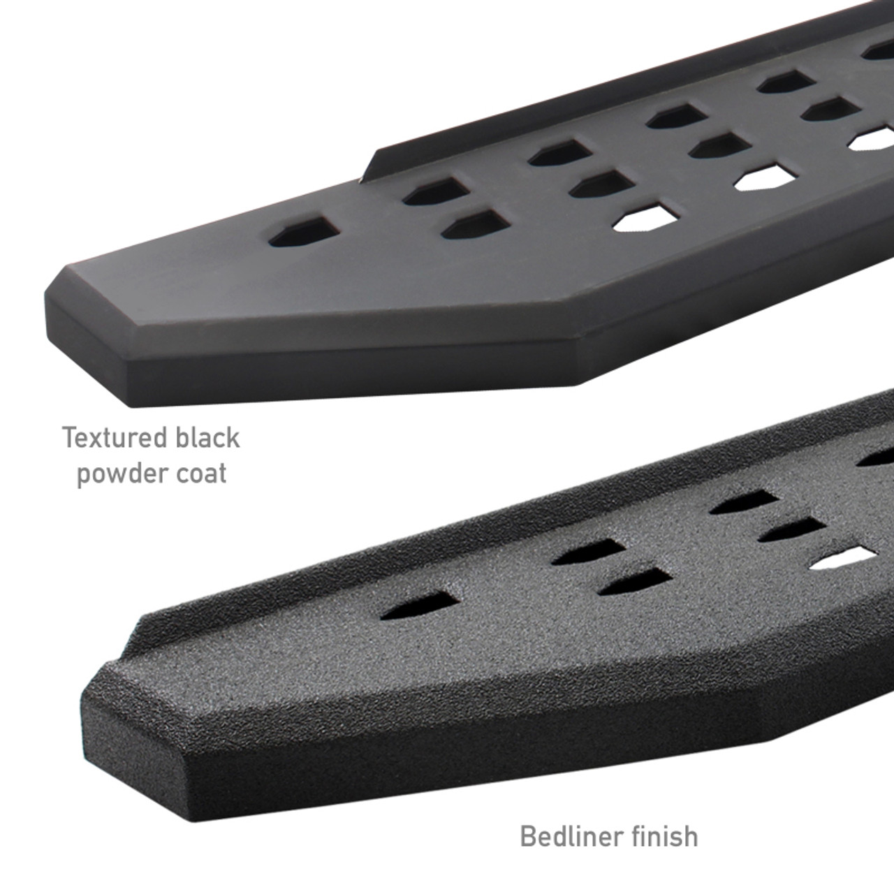 Go Rhino RB20 Running Boards 57in. Cab Length - Bedliner Coating (No Drill/Mounting Brackets Req.) - 69400057T