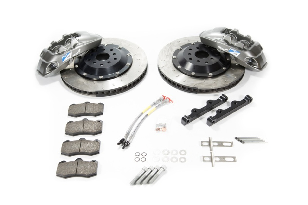 Alcon 2009+ Nissan GT-R R35 380x33mm Rotor 4 Piston Caliper RC4 Rear Axle Kit - Grey - BKR6959B04