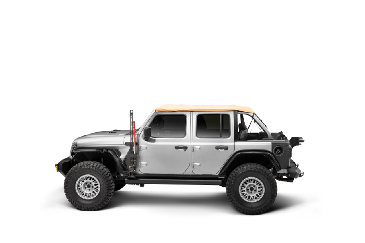 Go Rhino 18-24 Jeep Wrangler JL/JLU/JT Front Fender Jack Mount for Hi-Lift Jack - Tex. Blk - 701011T