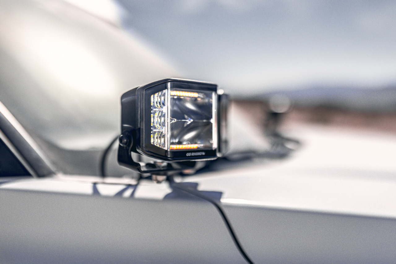 Go Rhino Universal XE Hood Hinge Cube Light Mount - 732400T