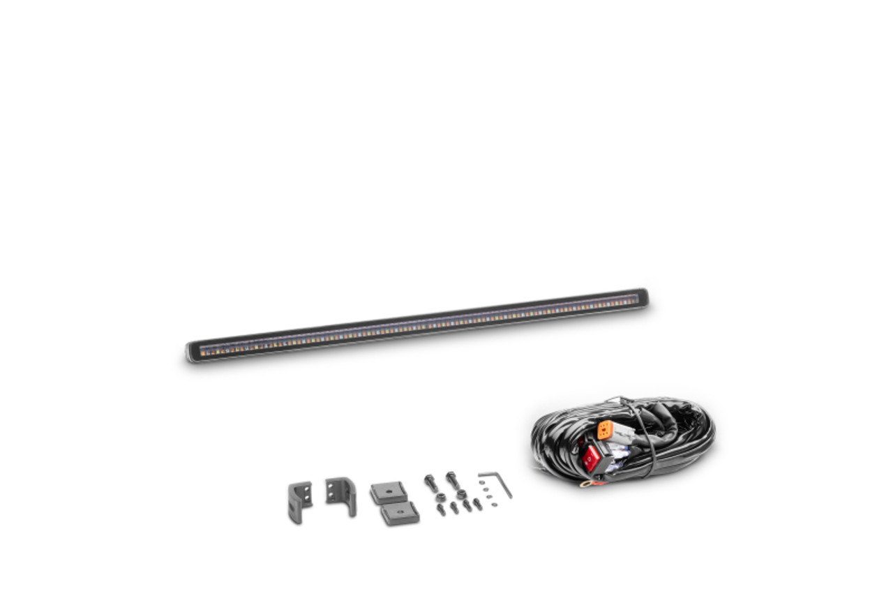 Go Rhino Xplor Flash Series Sgl Multi Function LED Light Bar (Track Mount) 20in. - Blk - 750002014CBS