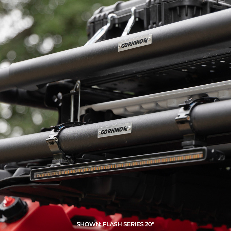 Go Rhino Xplor Flash Series Sgl Multi Function LED Light Bar (Track Mount) 30in. - Blk - 750003014CBS