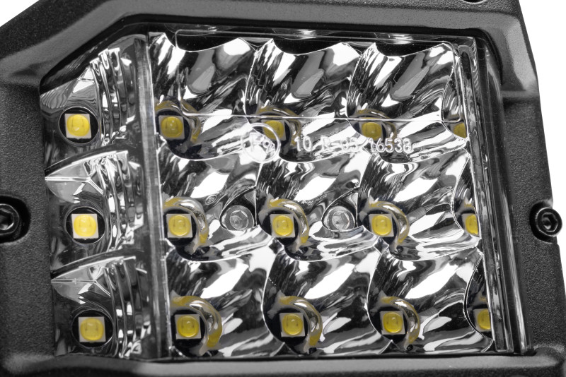 Go Rhino Xplor Bright Series Sideline Cube LED Spot Light Kit (Surface Mount) 4x3 - Blk (Pair) - 750300323SCS