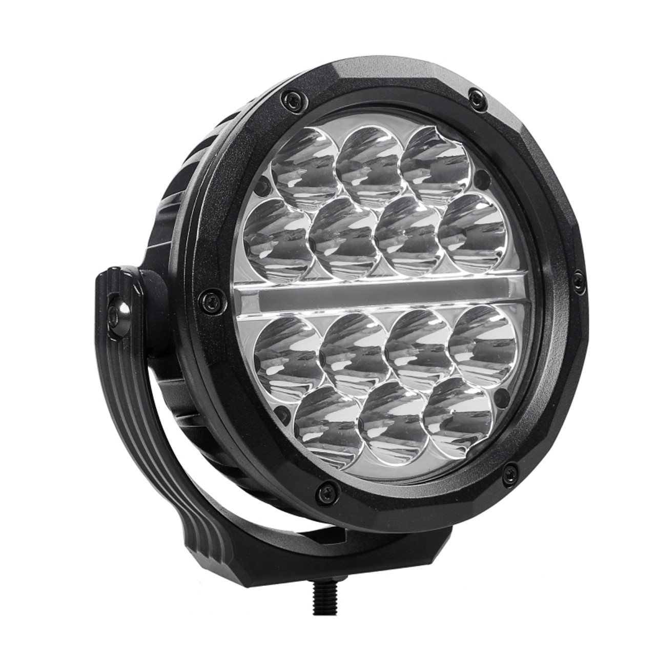 Go Rhino Xplor Bright Series Round LED Driving Light Kit w/DRL (Surface Mount) 6in - Blk (2 pc) - 750700623DRS