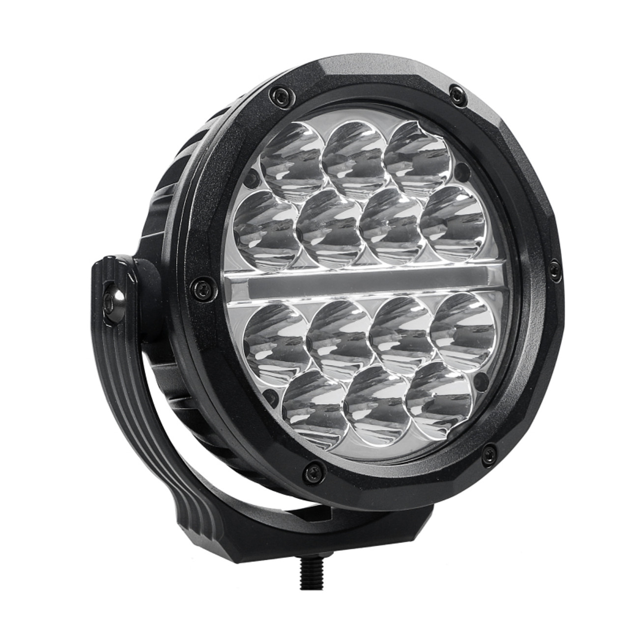 Go Rhino Xplor Bright Series Round LED Driving Light Kit w/DRL (Surface Mount) 6in - Blk (2 pc) - 750700623DRS