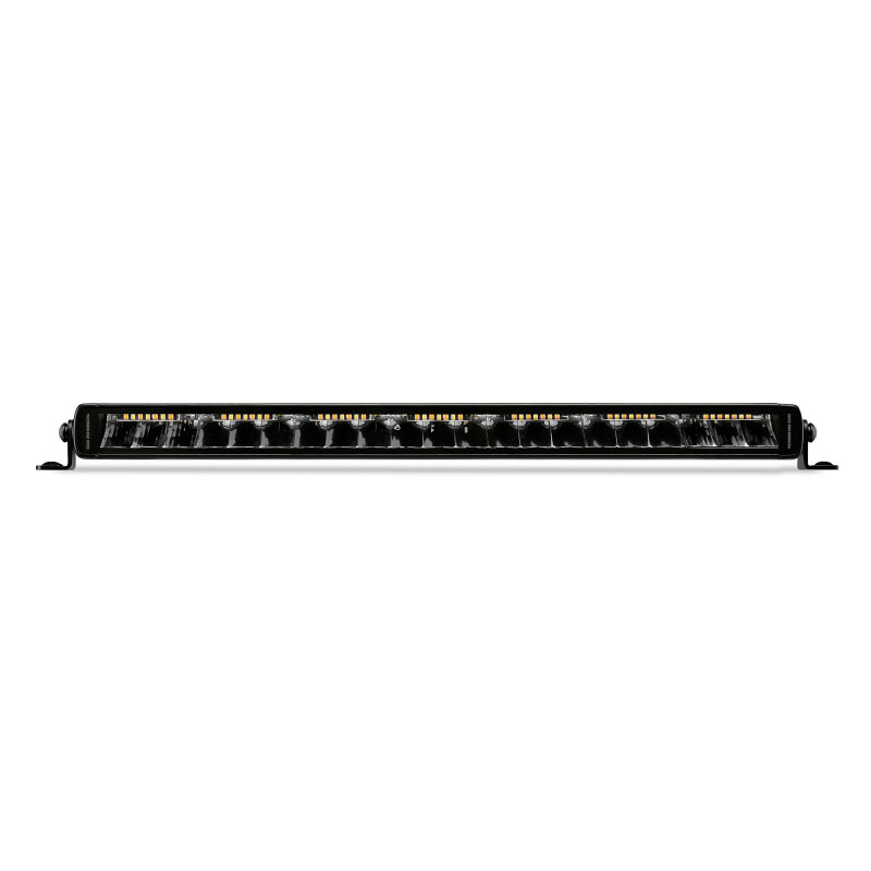 Go Rhino Xplor Blackout Combo Series Sgl Row LED Light Bar w/Amber (Side/Track Mount) 20.5in. - Blk - 751052012CSS