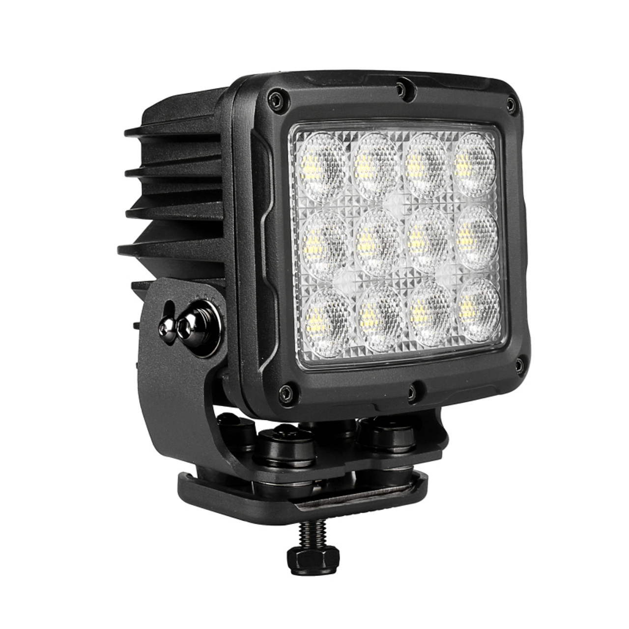 Go Rhino Xplor Bright Series Rectangle SingleLED Spot Light Kit (Surface Mount) 5in. - Blk (Pair) - 751800523FCS