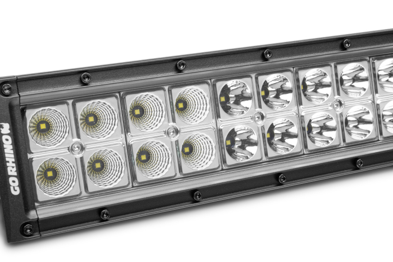 Go Rhino Xplor Bright Series Dbl Row LED Light Bar (Side/Track Mount) 31.5in. - Blk - 751803113CDS