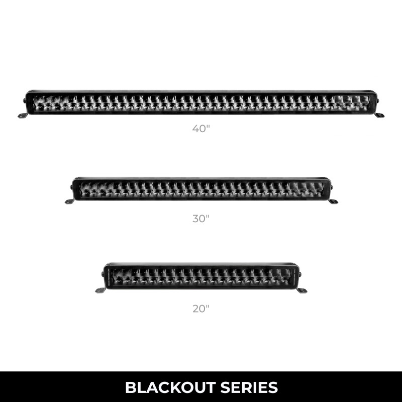 Go Rhino Xplor Blackout Series Dbl Row LED Light Bar (Side/Track Mount) 21.5in. - Blk - 752002111CDS