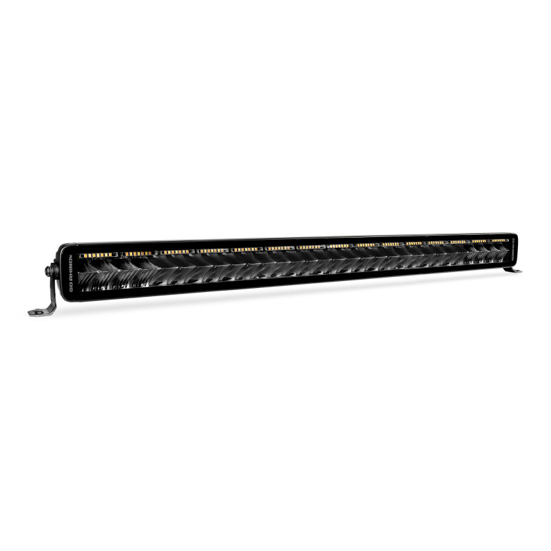 Go Rhino Xplor Blackout Combo Series Dbl Row LED Light Bar w/Amber (Side/Track Mount) 32in. - Blk - 753003012CDS