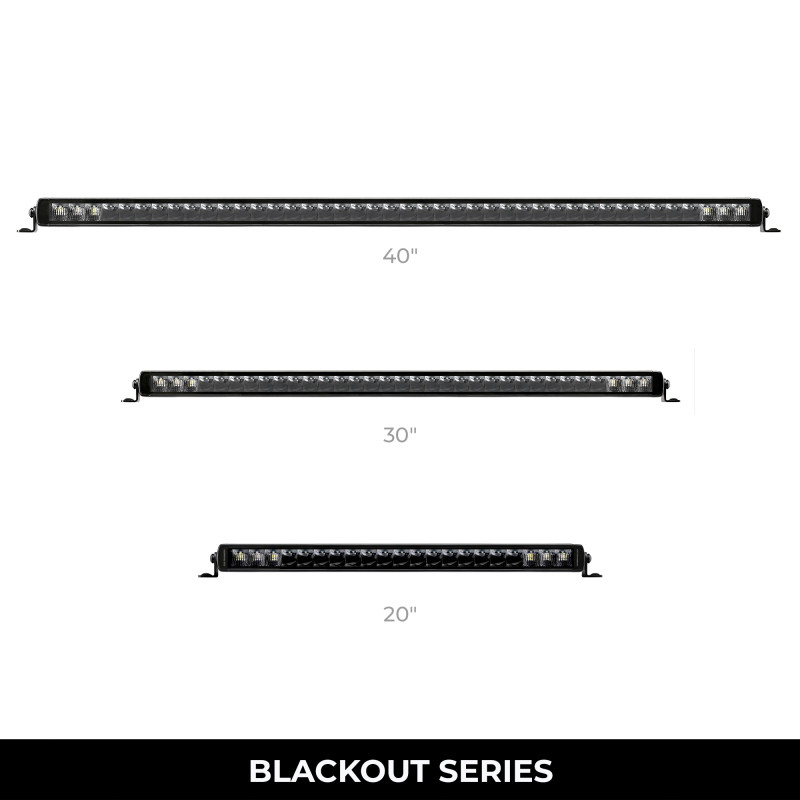 Go Rhino Xplor Blackout Series Sgl Row LED Light Bar (Side/Track Mount) 39.5in. - Blk - 754004011CSS