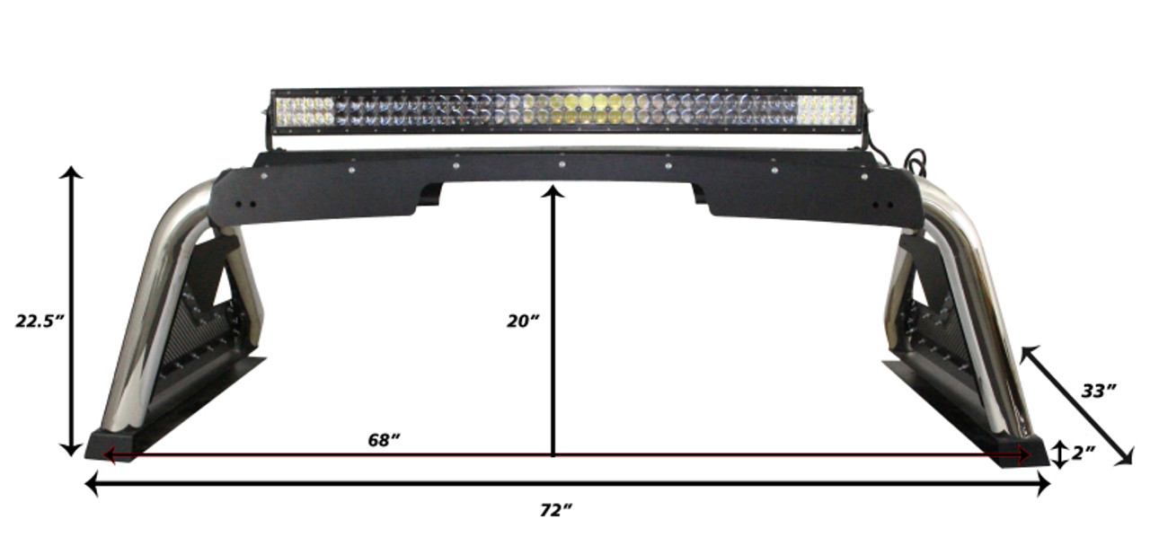 Go Rhino 14-19 Chevy 1500 LD (Classic) Sport Bar 2.0 Complete Kit w/Sport Bar+Retractable Light Mnt - 911600PS