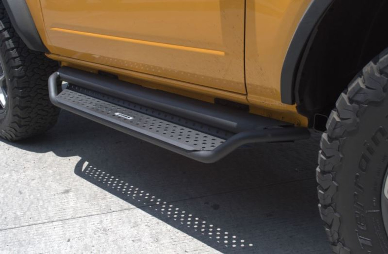 Go Rhino 2021+ Ford Bronco Dominator Extreme D1 Side Steps w/Brackets - Textured Black - D14131T