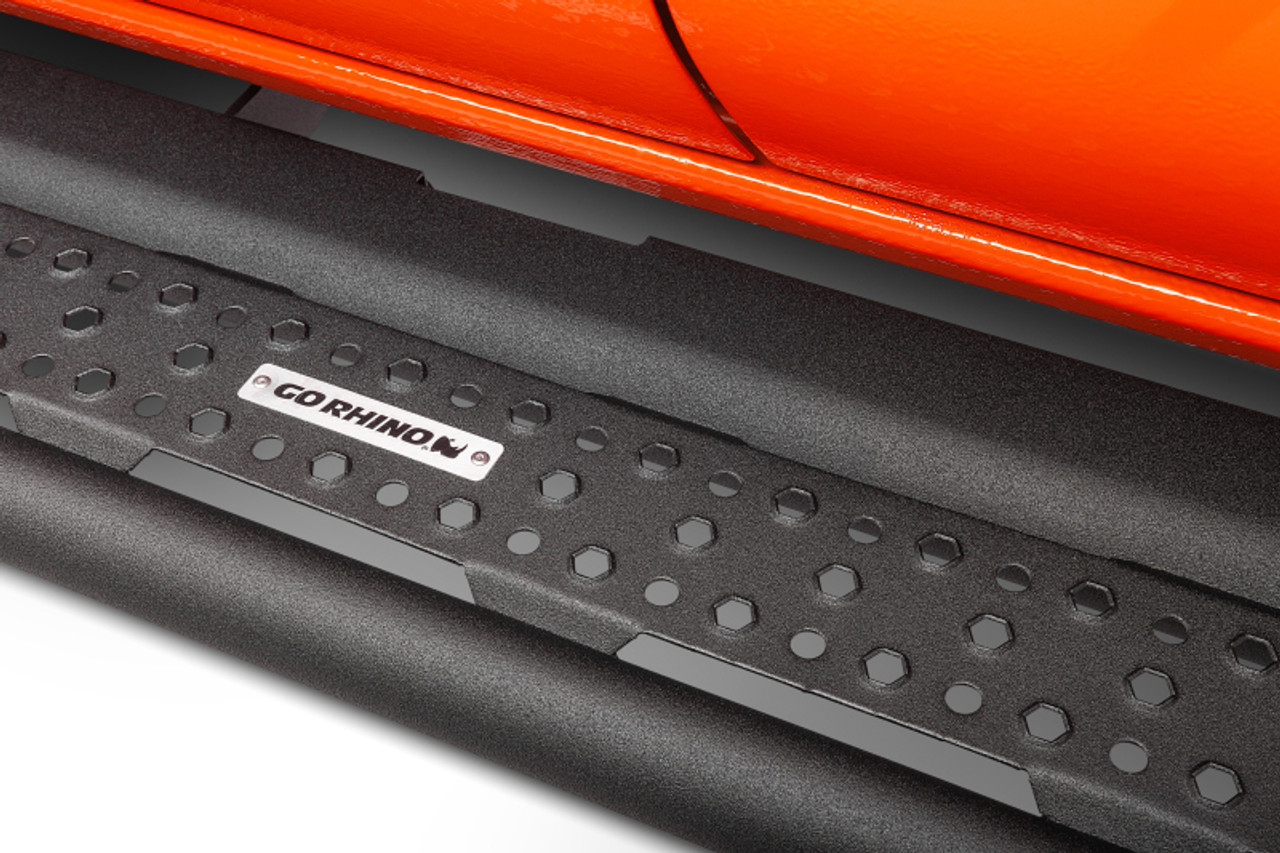 Go Rhino Dominator Extreme D6 SideSteps - Tex Blk - 80in - D60080T