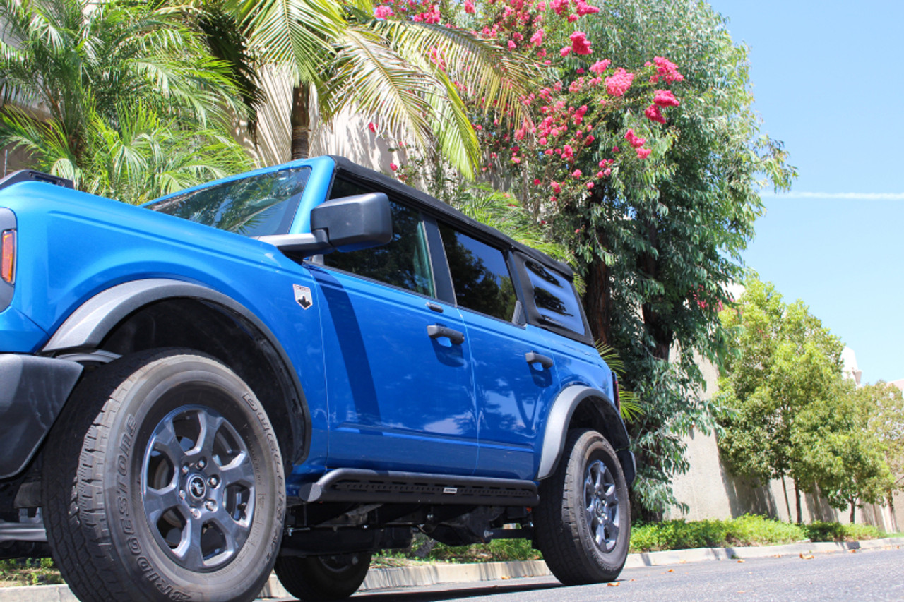 Go Rhino 21-24 Ford Bronco 4WD 4dr (Excl. Bronco Sport) Frame Mount Sliders - Tex. Blk - FS4129T