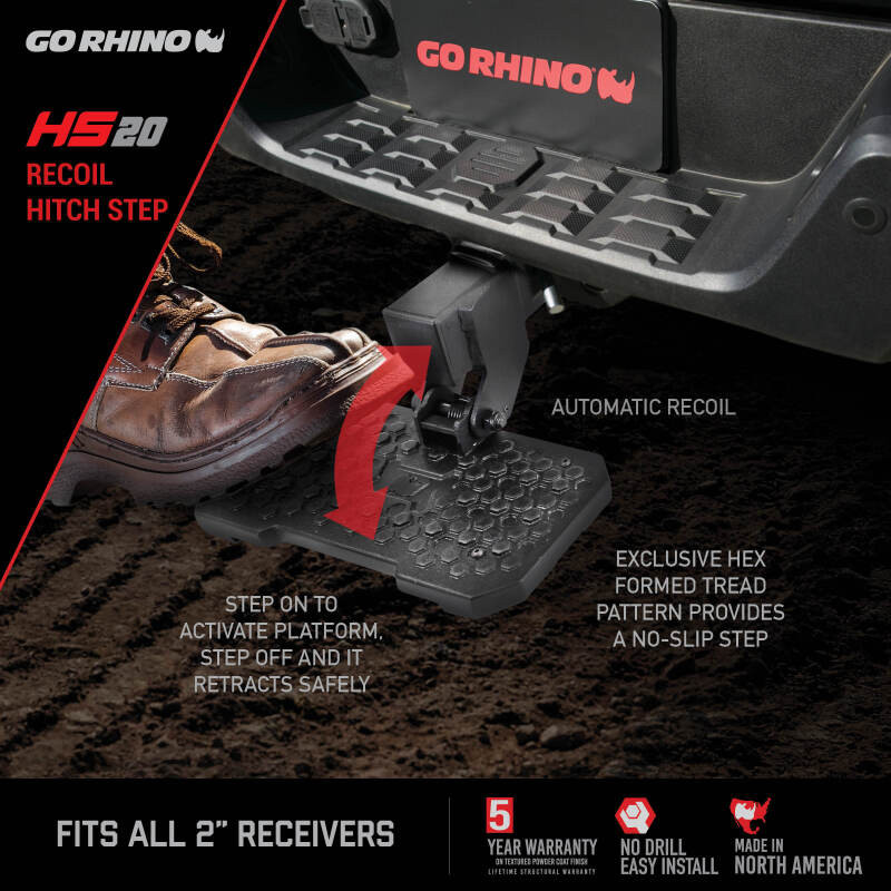 Go Rhino HS-20 Hitch Bumper Step - HS2012T