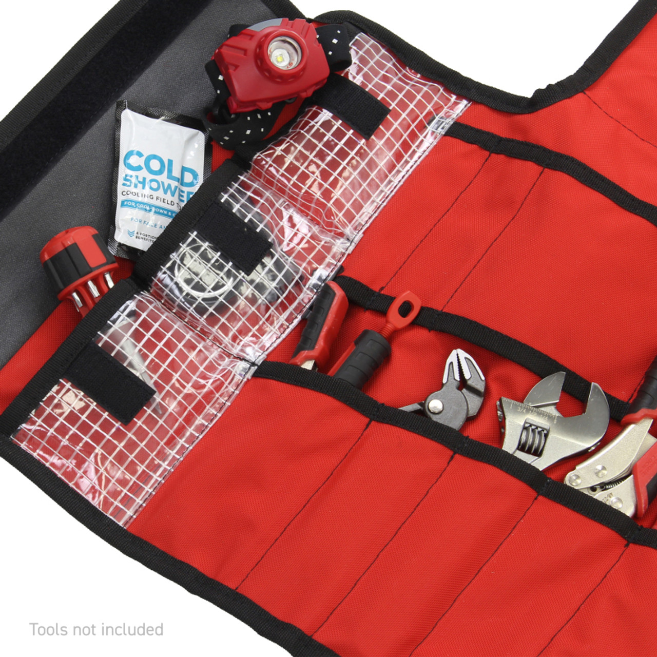 Go Rhino XVenture Gear Tool Roll Large (7x7in. Closed) 12oz Waxed Canvas - Black - XG1000-01