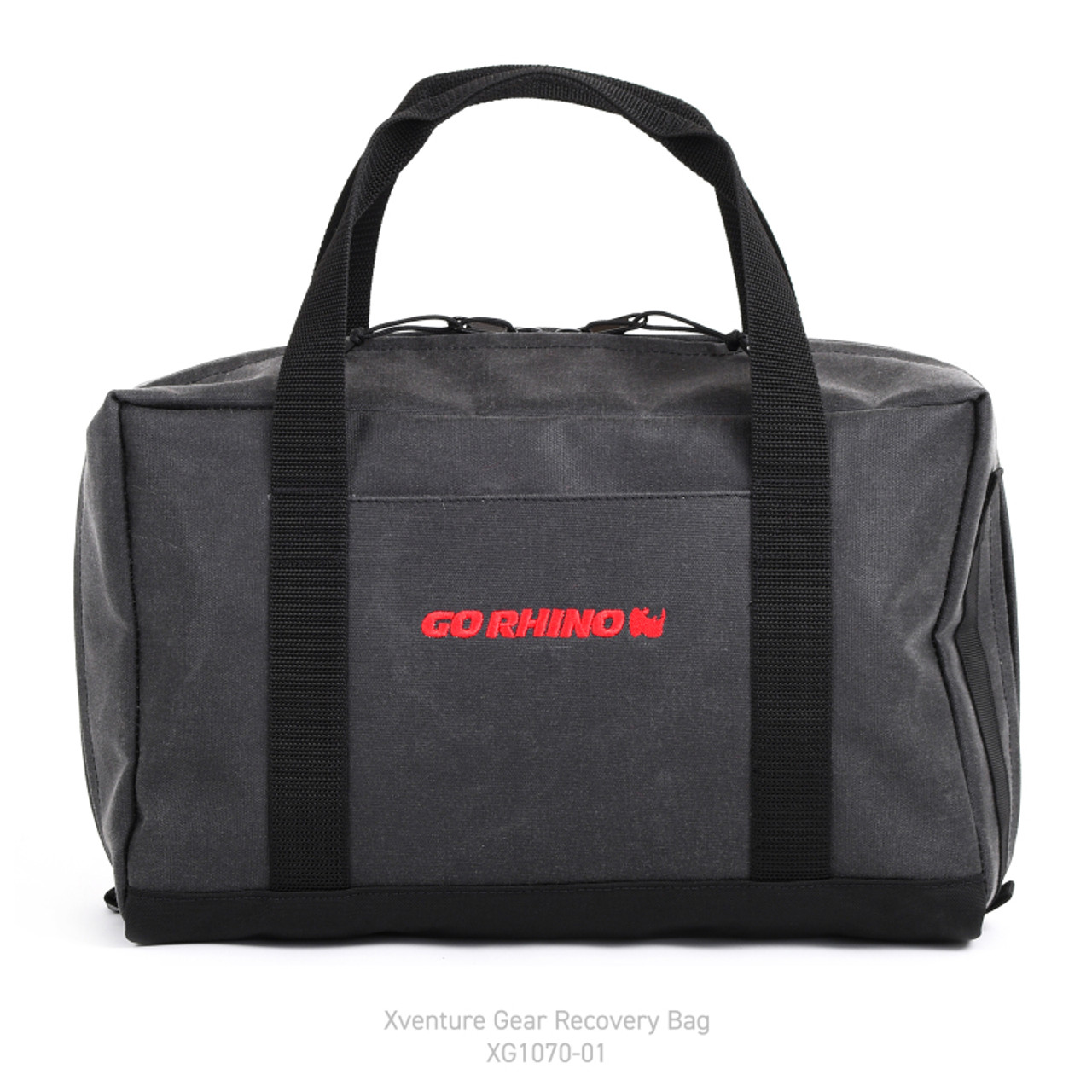 Go Rhino XVenture Gear Recovery Bag (7.5x11.5x18in. Closed) 12oz Waxed Canvas - Black - XG1070-01