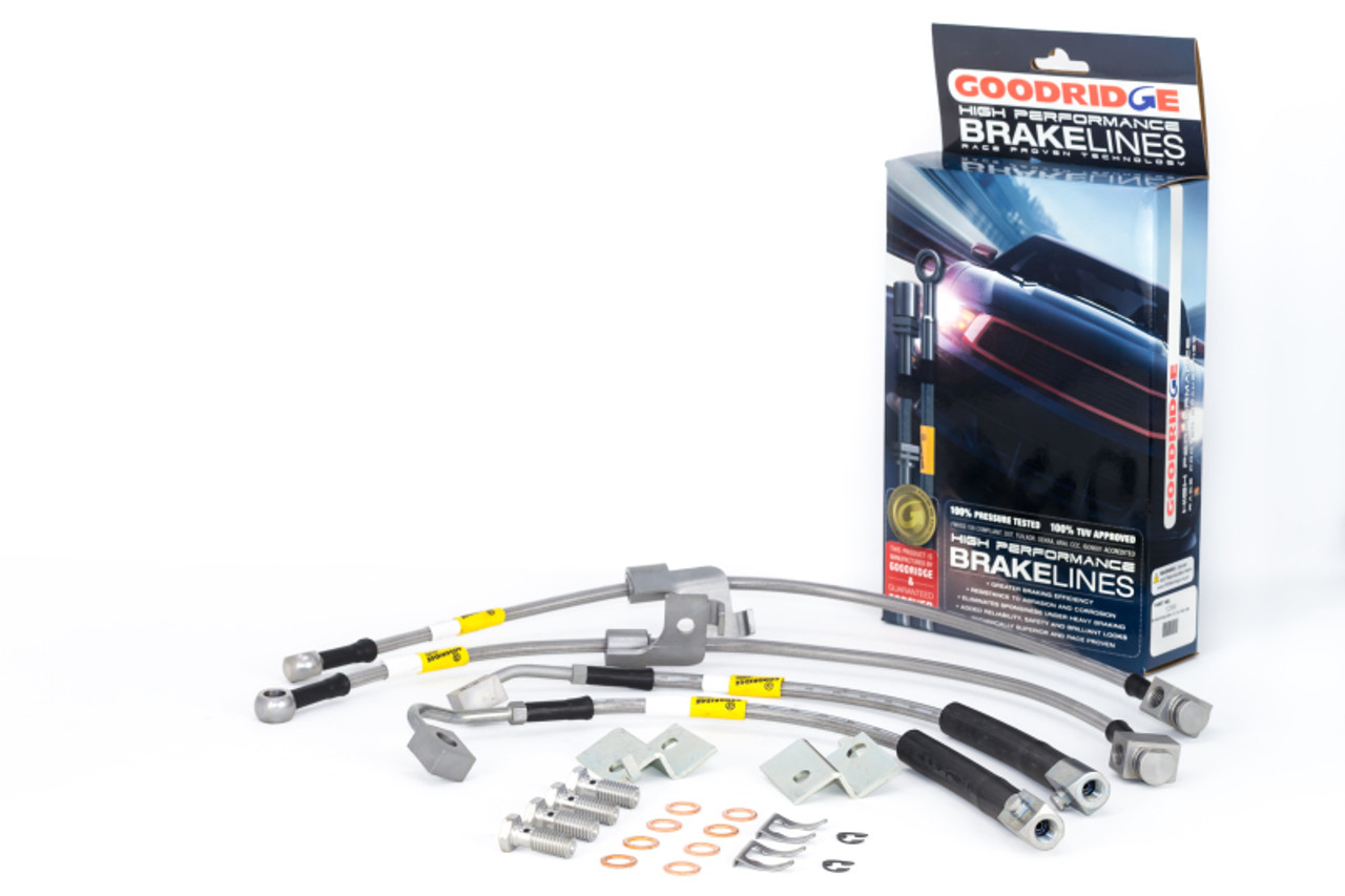 Goodridge 15-17 Ford Mustang GT Stainless Steel Brake Line Kit - 12366