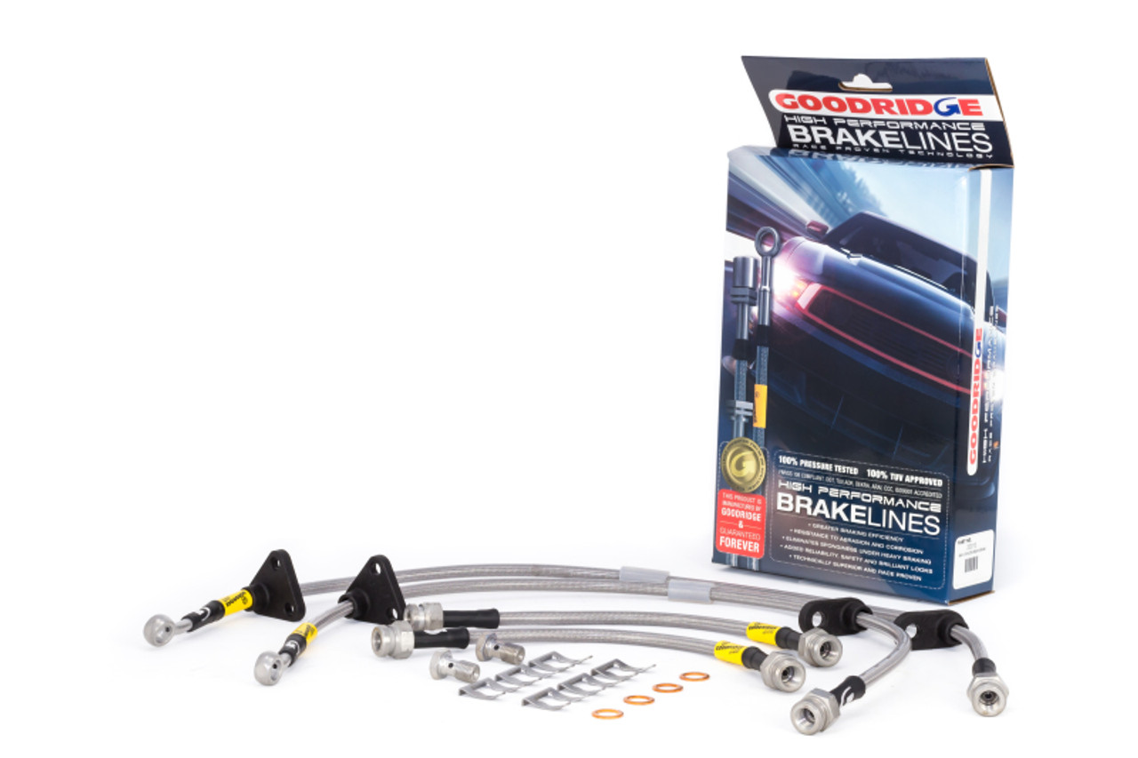 Goodridge 89-91 Honda Civic/CRX (w/Rear Drum) Stainless Steel Brake Line Kit - 20013