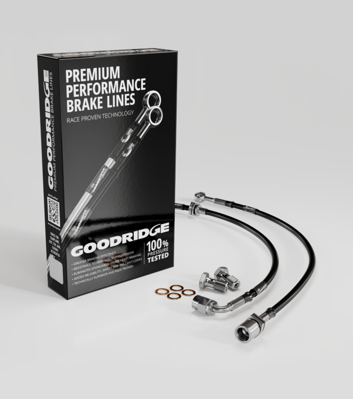 Goodridge 15-17 Volkswagen GTI Stainless Steel Front Brake Lines - 30024F