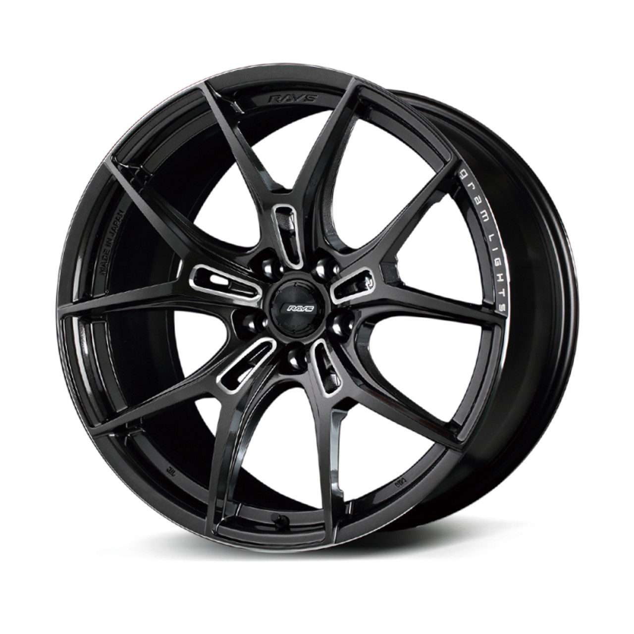 Gram Lights 57FXZ 20x10.5 +36 5-120 Super Dark Gunmetal & Machining Rim Edge DC Wheel - WGFZAZ36WH8F