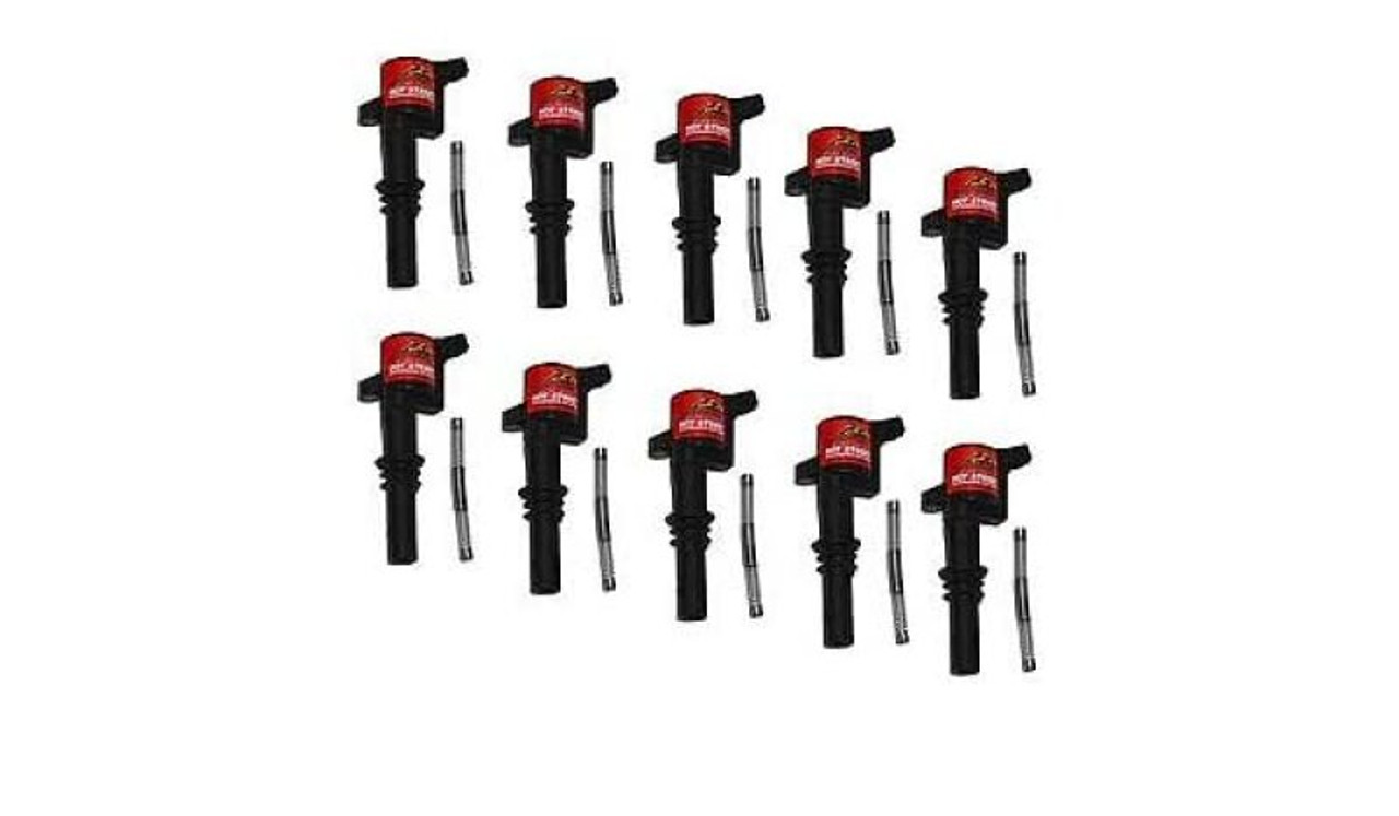 Granatelli 05-10 Ford 6.8L V10 3V Hot Street Coil On Plug Coil Packs - Black (Set of 10) - 25-3001-10