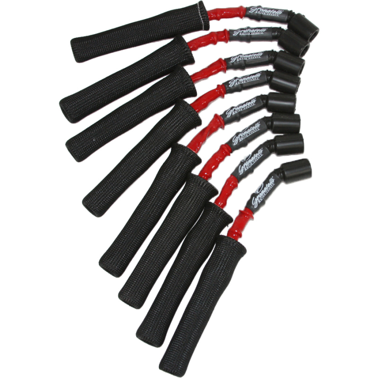 Granatelli GM LS / LT Hi-Perf Coil-Near-Plug Wire Connector Kit w/Red Jacket/Blk Sleeve - 28-1545HTRB