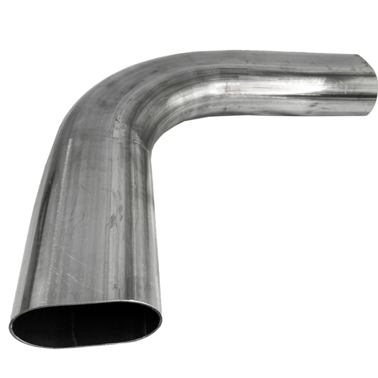 Granatelli 3in Oval Stainless Steel Horizontal 90 Deg Bend 4.5in Bend Radius Tubing - 313537