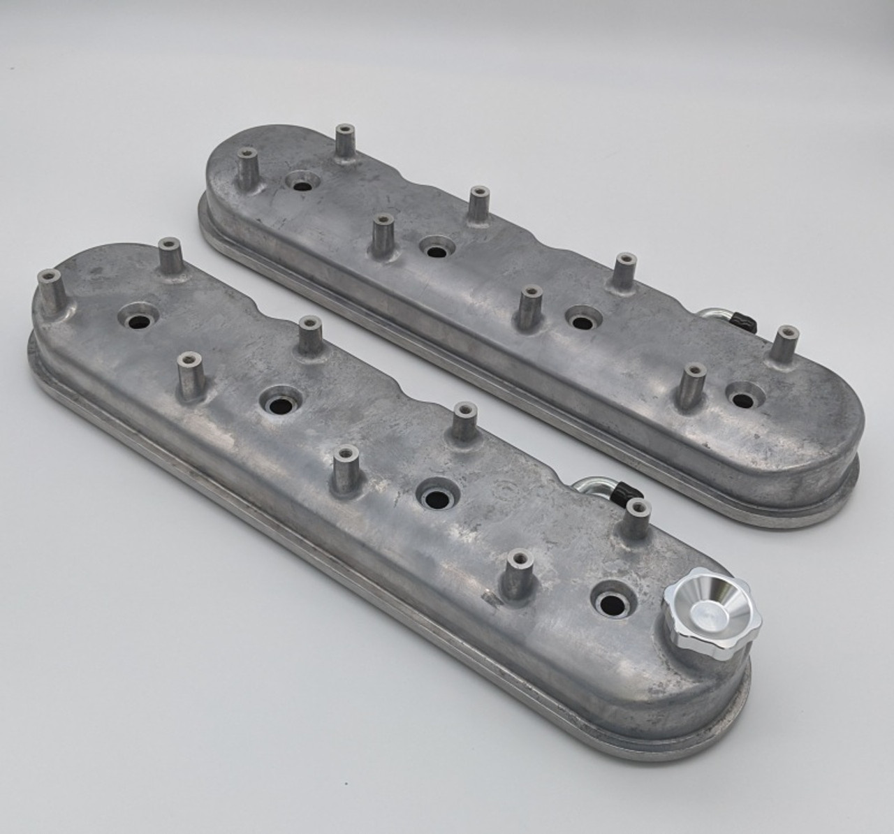 Granatelli 96-22 GM LS Tall Valve Cover w/Integral Angled Coil Mounts - Cast Finish - 640360