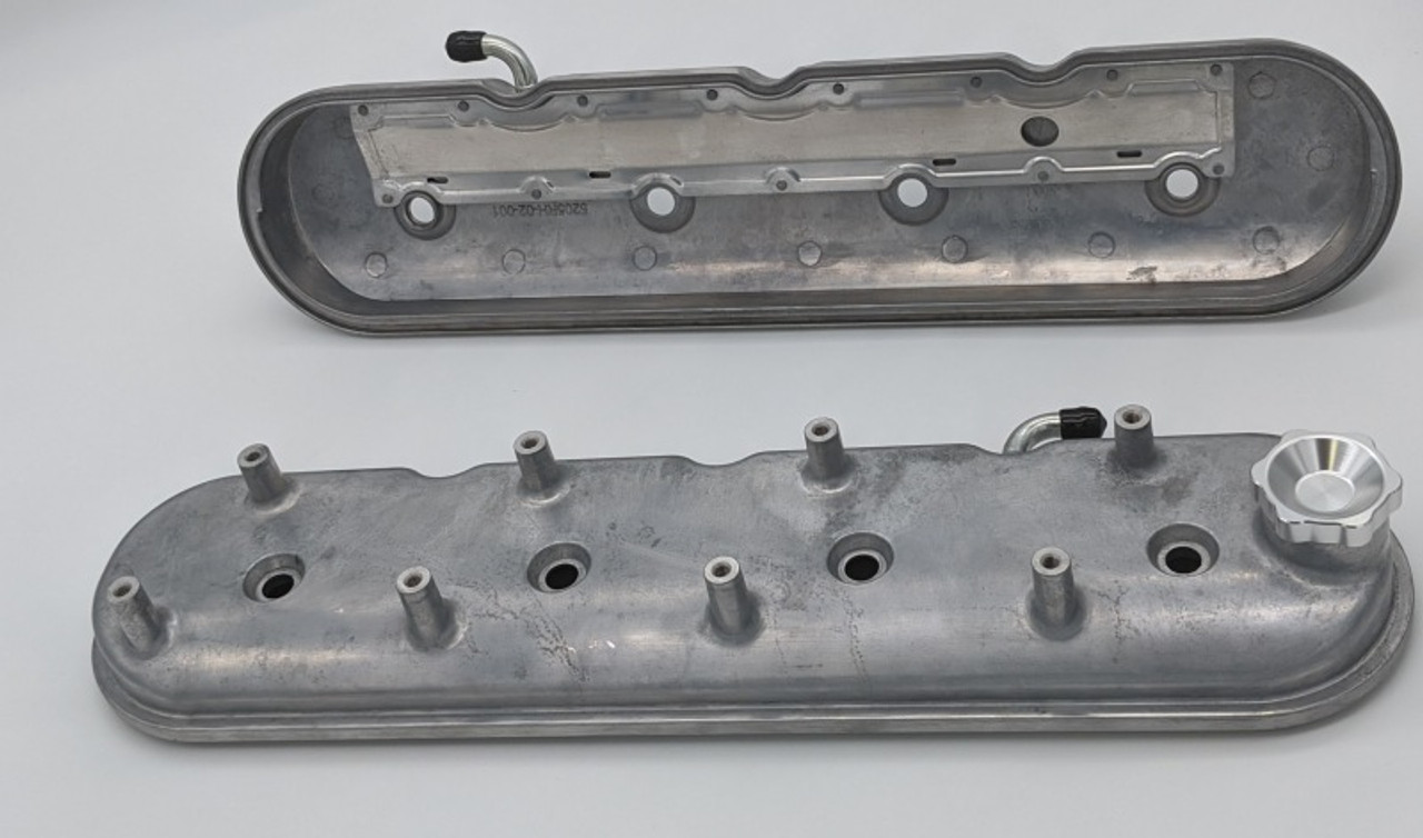 Granatelli 96-22 GM LS Standard Valve Cover w/Angled Coil Mount - Cast Finish (Pair) - 640365
