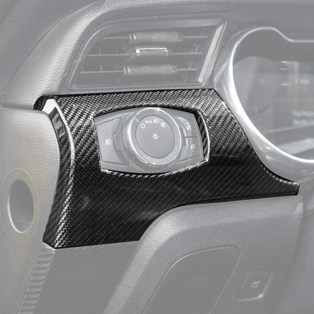 EOS Interior Dashboard Panel Trim 4 Hole - 15-23 Ford Mustang S550 (VENT-1139-BKCF)