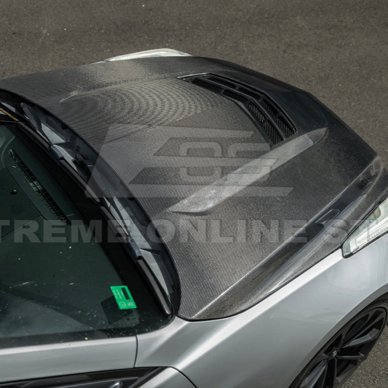 EOS Carbon Fiber Vented Hood - 16-19 Cadillac ATS-V (HOOD-1068-BKCF)