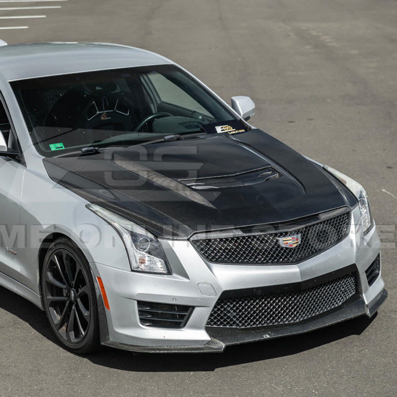 EOS Carbon Fiber Vented Hood - 16-19 Cadillac ATS-V (HOOD-1068-BKCF)