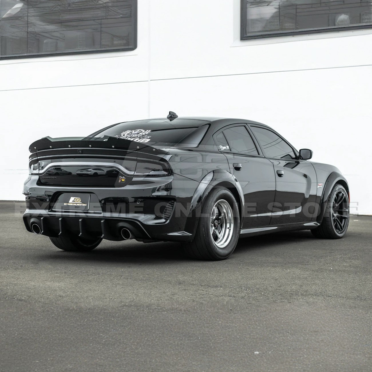 EOS Rear Diffuser Lip - Matte Black - 2020+ Dodge Charger Widebody