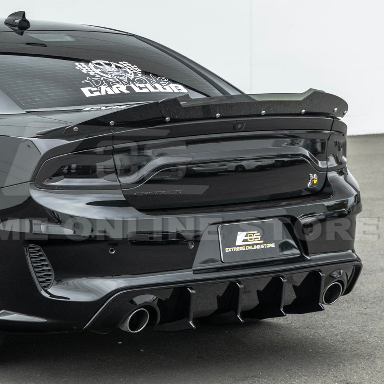 EOS Rear Diffuser Lip - Gloss Black - 2020+ Dodge Charger Widebody