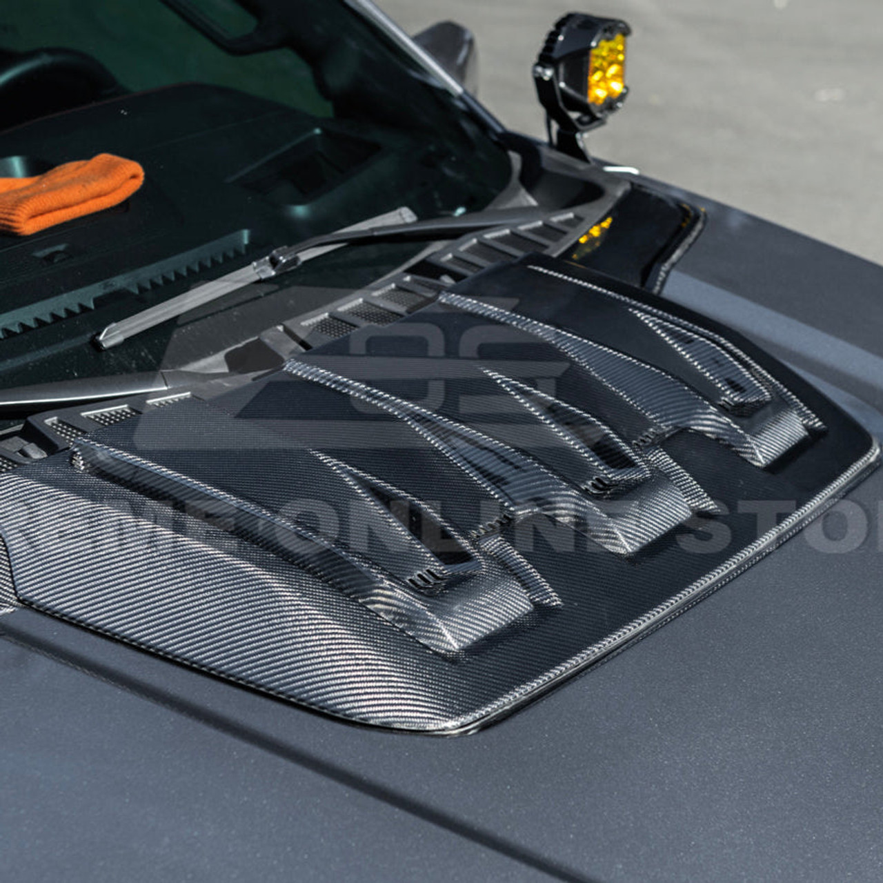 EOS Carbon Fiber Hood Vent & Side Trim Covers  - 2021+ Gen 3 Ford Raptor